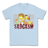 Dusty Blue sadgasm Classic Tee - linhVisuals