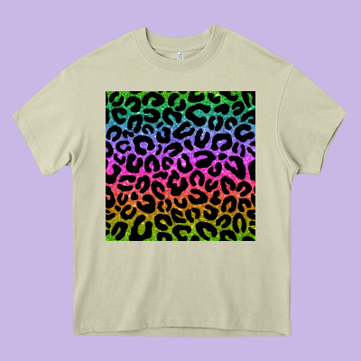 Leopard Glitter Seamless Pattern Heavy Core Tee Designed By Bundleandbundleshop
