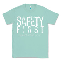 Seafoam safety first science teacher Classic Tee - linhVisuals