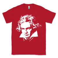 Red beethoven Classic Tee - linhVisuals