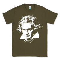 Army Green beethoven Classic Tee - linhVisuals