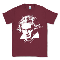 Burgundy beethoven Classic Tee - linhVisuals