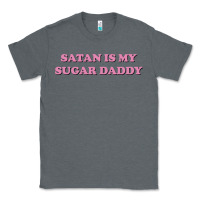 Charcoal Heather satan is my sugar daddy Classic Tee - linhVisuals