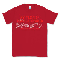 Red my train of thought derailed Classic Tee - linhVisuals