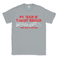 Heather Grey my train of thought derailed Classic Tee - linhVisuals