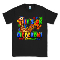 Black it's ok to be different autism awareness Classic Tee - FaDigitalArtStudio