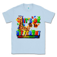 Dusty Blue it's ok to be different autism awareness Classic Tee - FaDigitalArtStudio