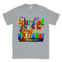 Heather Grey it's ok to be different autism awareness Classic Tee - FaDigitalArtStudio