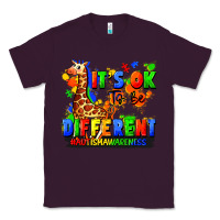 Plum it's ok to be different autism awareness Classic Tee - FaDigitalArtStudio