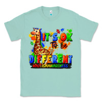 Seafoam it's ok to be different autism awareness Classic Tee - FaDigitalArtStudio