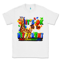 White it's ok to be different autism awareness Classic Tee - FaDigitalArtStudio