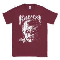 Burgundy black metal pinhead Classic Tee - linhVisuals