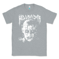 Heather Grey black metal pinhead Classic Tee - linhVisuals