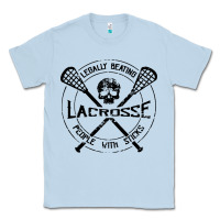 Dusty Blue lacrosse legally beating people with sticks Classic Tee - linhVisuals