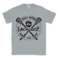 Heather Grey lacrosse legally beating people with sticks Classic Tee - linhVisuals