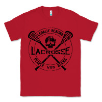 Red lacrosse legally beating people with sticks Classic Tee - linhVisuals