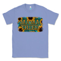Colony Blue Sunflower Serappe Turquoise Gemstone Mama Tried Classic Tee - Jasminsmagicworld