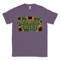 Lavender Sunflower Serappe Turquoise Gemstone Mama Tried Classic Tee - Jasminsmagicworld