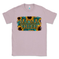 Lilac Sunflower Serappe Turquoise Gemstone Mama Tried Classic Tee - Jasminsmagicworld