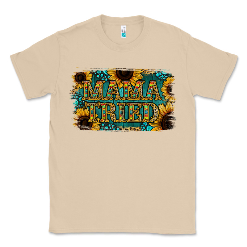 Sunflower Serappe Turquoise Gemstone Mama Tried Classic Tee by Jasminsmagicworld | Teevron