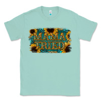 Seafoam Sunflower Serappe Turquoise Gemstone Mama Tried Classic Tee - Jasminsmagicworld