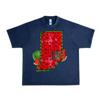 Navy indiana watermelon Urban Heavy Tee - RacoonDesign