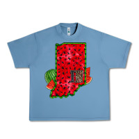 Pebble Blue indiana watermelon Urban Heavy Tee - RacoonDesign