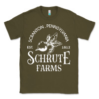 Army Green schrute farms Classic Tee - linhVisuals