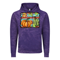 Cloud Purple fall pumpkin  background Vintage Hoodie - BarkalooDesign