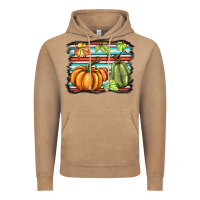 Vintage Coffee fall pumpkin  background Vintage Hoodie - BarkalooDesign