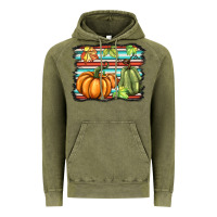 Vintage Olive fall pumpkin  background Vintage Hoodie - BarkalooDesign