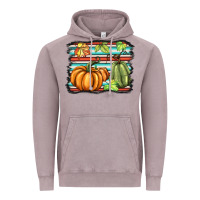 Vintage Zinc fall pumpkin  background Vintage Hoodie - BarkalooDesign