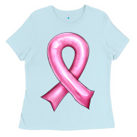 Baby Blue Balloon cancer ribbon Ladies Tee - Artiststas