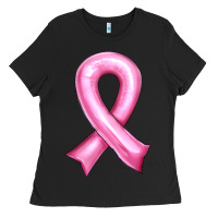 Black Balloon cancer ribbon Ladies Tee - Artiststas