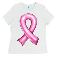 White Balloon cancer ribbon Ladies Tee - Artiststas