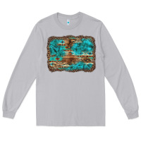 Moon Dust western turquoise stone aztec tiger pattern background Long Sleeve Tee - Artiststas