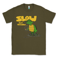 Army Green slow but mellow crazy Classic Tee - linhVisuals