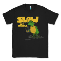 Black slow but mellow crazy Classic Tee - linhVisuals