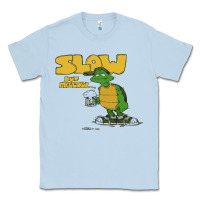 Dusty Blue slow but mellow crazy Classic Tee - linhVisuals
