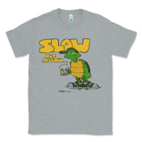 Heather Grey slow but mellow crazy Classic Tee - linhVisuals