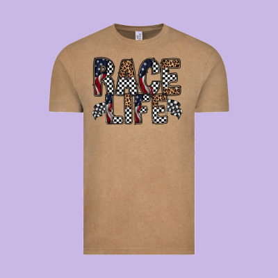 Race Life Vintage Tee Designed By Racoondesign