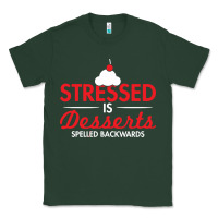 Sports Green stressed is desserts spelled backwards Classic Tee - linhVisuals