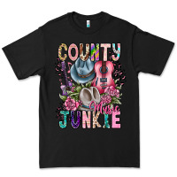 Black country music junkie Premium Tee - CowhideDigitalArt
