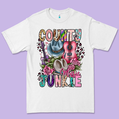 Country Music Junkie Premium Tee Designed By Cowhidedigitalart