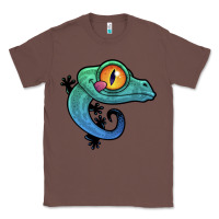 Chestnut cute colorful cartoon gecko Classic Tee - linhVisuals