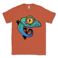 Copper cute colorful cartoon gecko Classic Tee - linhVisuals