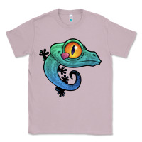 Lilac cute colorful cartoon gecko Classic Tee - linhVisuals
