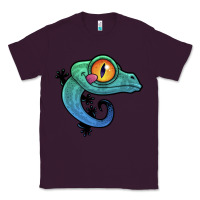Plum cute colorful cartoon gecko Classic Tee - linhVisuals