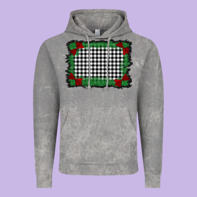 Christmas Black And White Background Vintage Hoodie Designed By Barkaloodesign