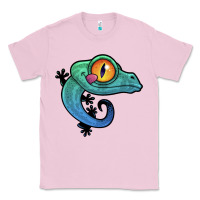 Bubblegum Pink cute colorful cartoon gecko Classic Tee - linhVisuals